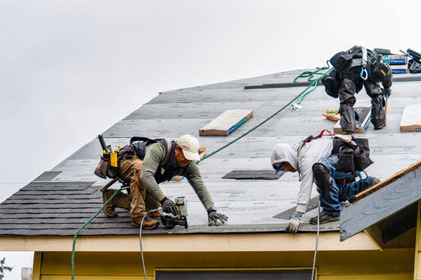 Professional Gutter Installation technician working in Newton, NH